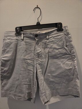 Faherty Light Gray Men's Flat Front Shorts